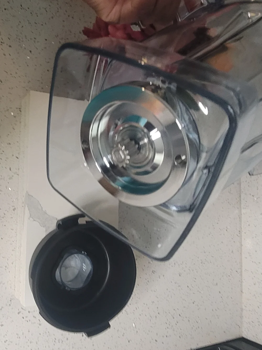 Clear Blender Pitcher with Black Lid and Handle - Home Kitchen